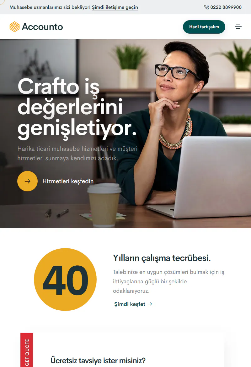 Muhasebe ve Mali Müşavirlik web sitesi tasarımı