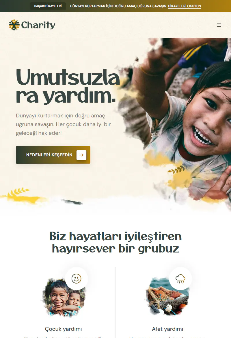 Sosyal Sorumluluk Vakfı web sitesi tasarımı