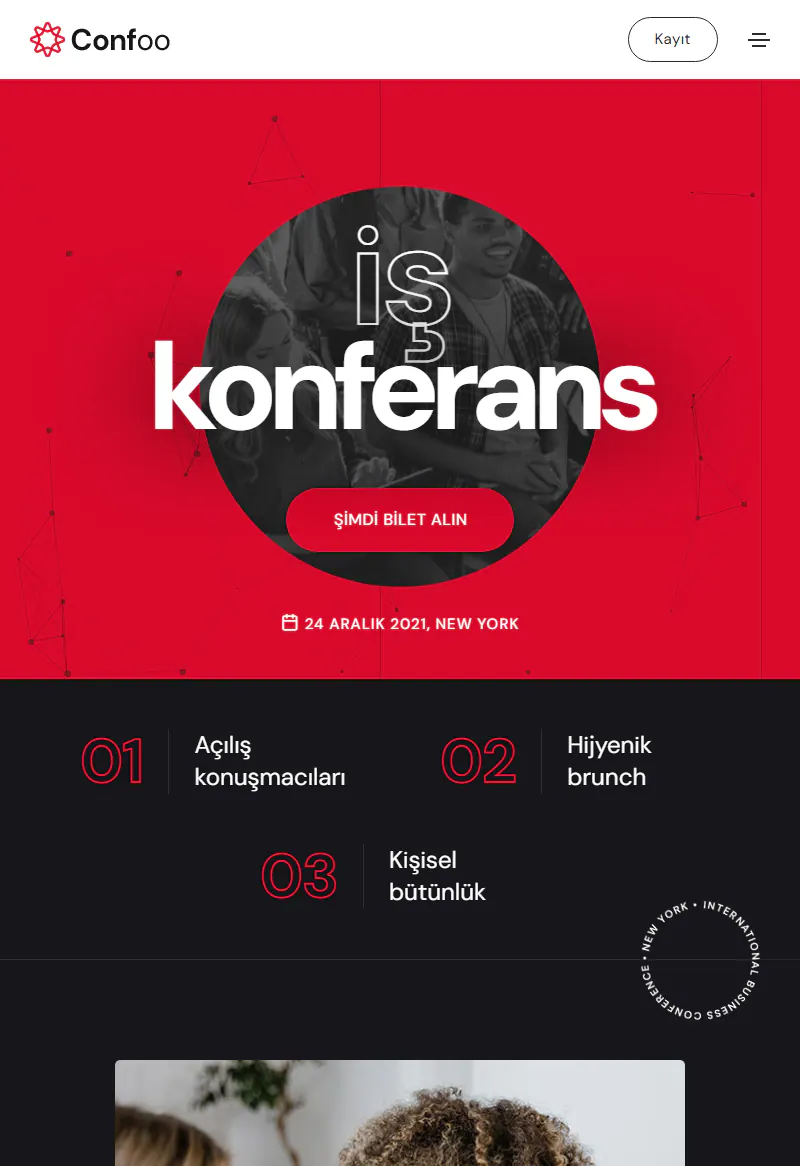 Etkinlik ve Konferans web sitesi tasarımı
