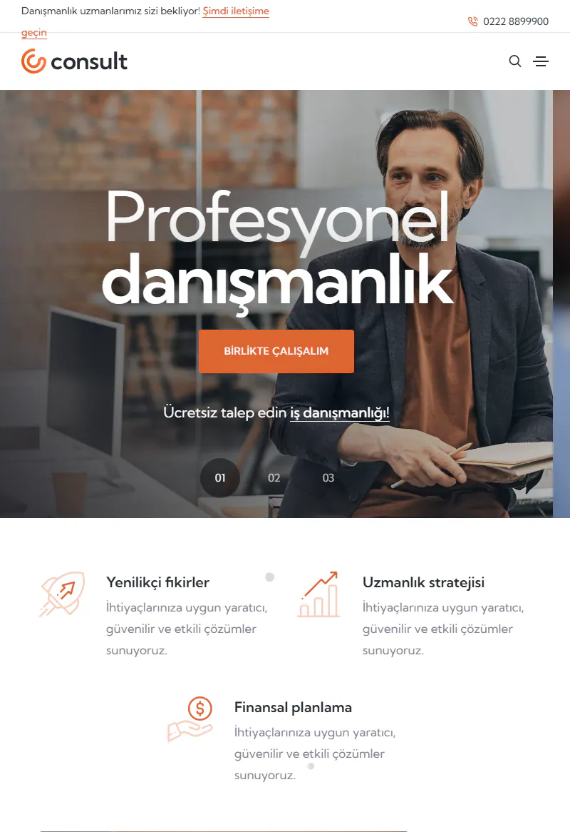 Yönetim Danışmanlığı web sitesi tasarımı