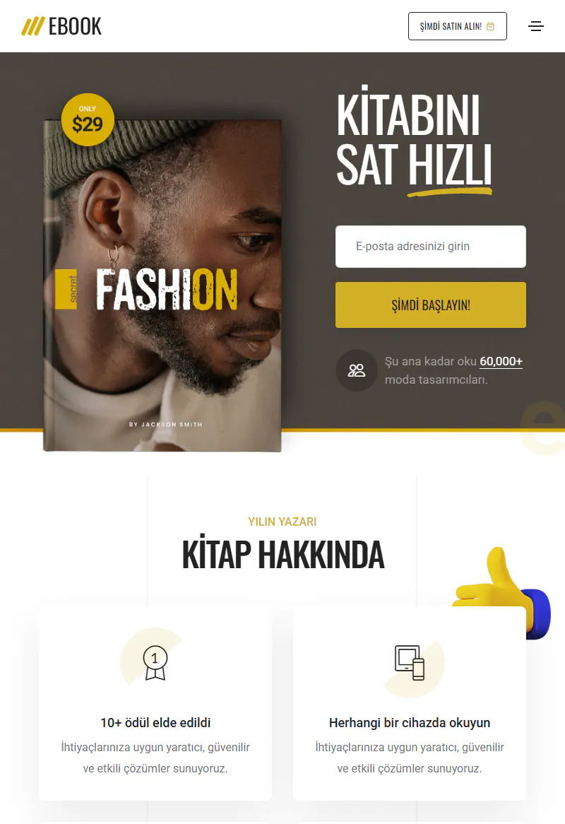 E-Kitap ve Yayın Mağazası web sitesi tasarımı