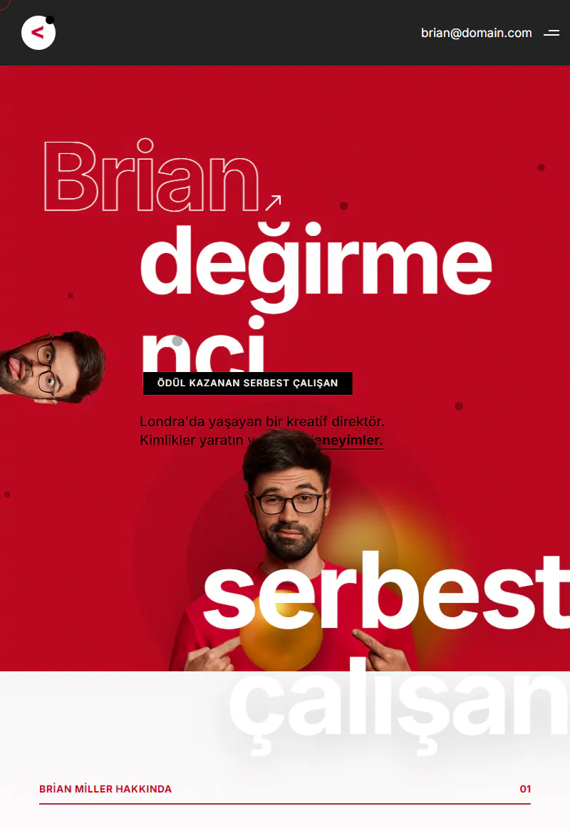 Freelance Portföy web sitesi tasarımı