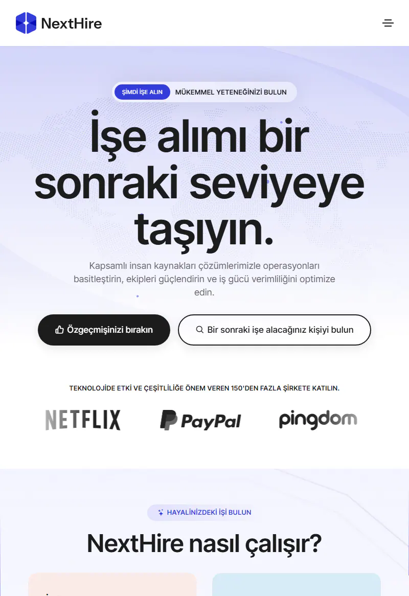 İnsan Kaynakları web sitesi tasarımı