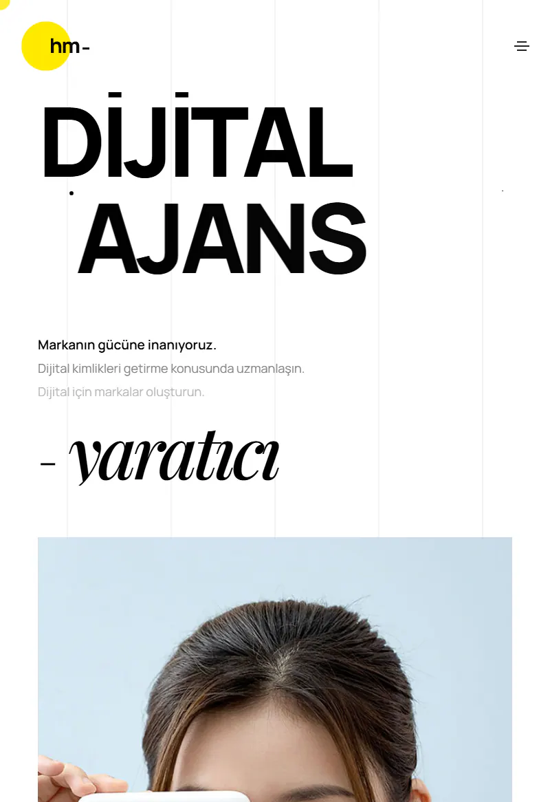 Kreatif Portföy web sitesi tasarımı